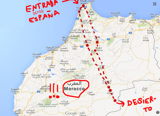 marruecos mapa
