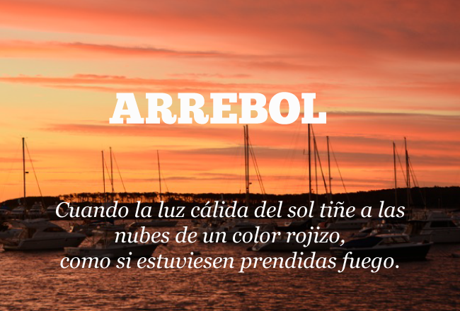 Palabras: arrebol