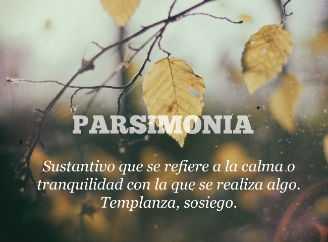 Palabras: parsimonia