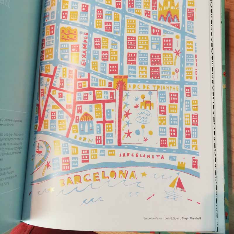 Steph Marshall, mapa de Barcelona ilustracion