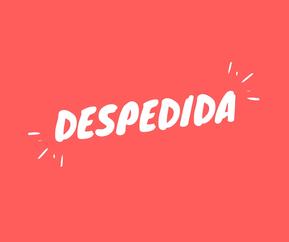 Nos despedimos